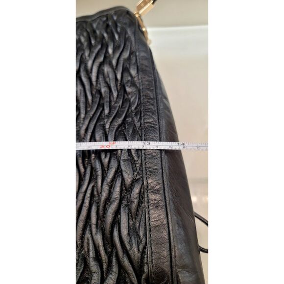 Coach Back Maddison Textured Leather Shoulder Bag Hobo Style Lattice Leather Bag - Picture 11 of 13